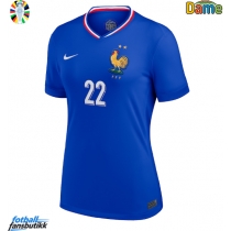 Frankrike Theo Hernandez #22 Hjemmedrakt Dame EM 2024 Kortermet